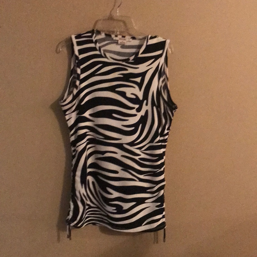 Zebra print sleeveless top. Michael Kors